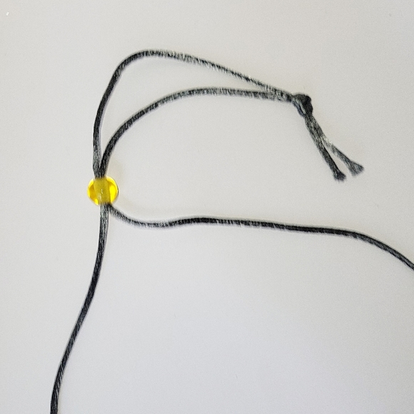 White/Black/Tan Genuine Buffalo Horn 2 Disk Pendant Necklace on Cord - Picture 4 of 7